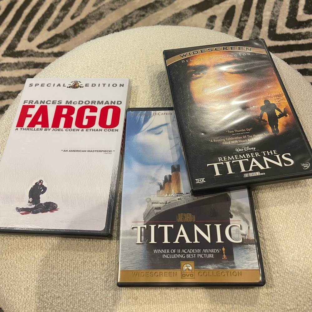 Fargo, Remember the Titans, Titanic DVD Set
